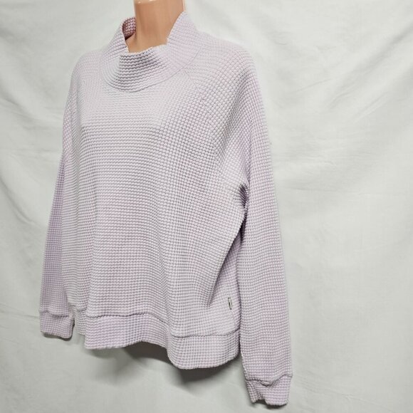 The North Face Chabot Women Thermal Knit Mock Neck Sweater Size XL Lavender - Picture 10 of 15